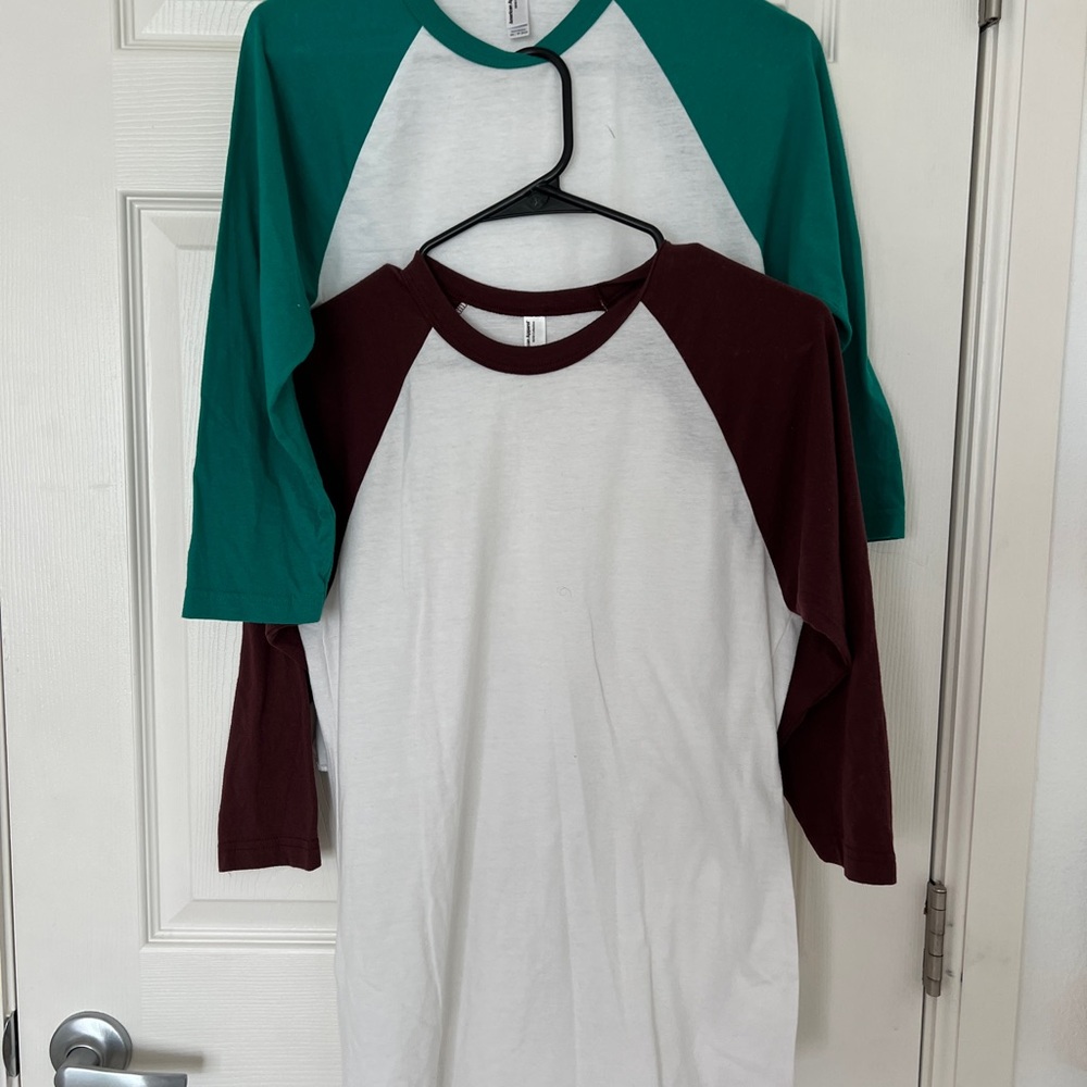 American Apparel Baseball Tees